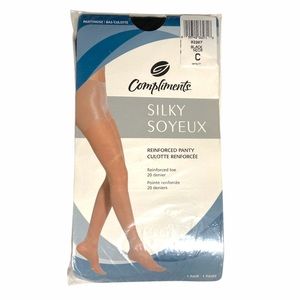 Compliments Pantyhose Black C Silky Reinforced